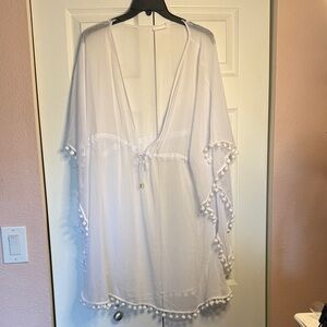 Bleu Rod Beattie White Sheer Cover-Up